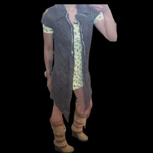 SIGAL DEKEL Zip Front Asymmetrical Vest